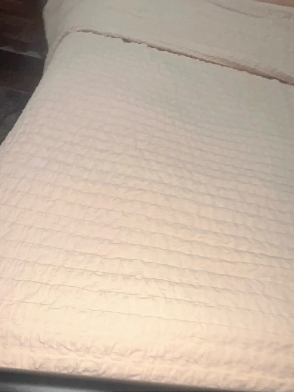 RARE Eileen Fisher Home queen rippled on front . Cotton quilt. Heirloom quality